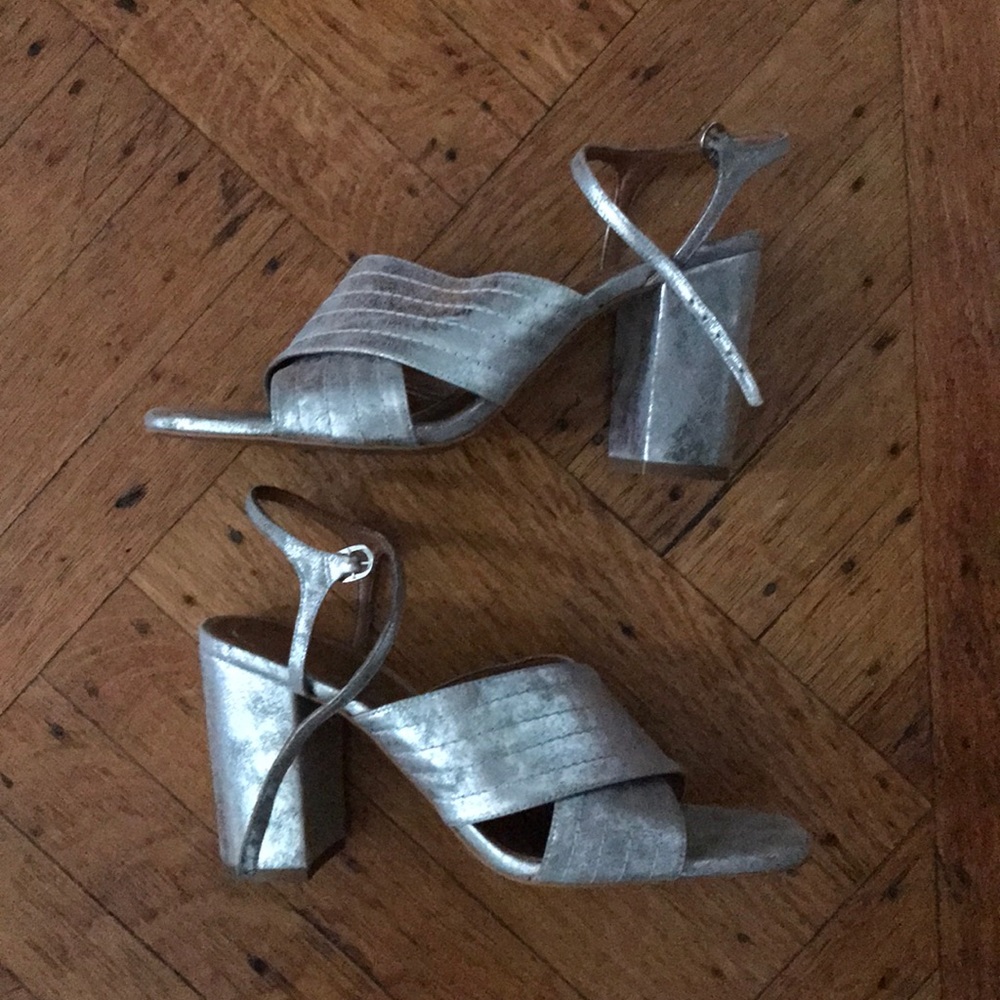 Silver Zara Sandal Heels